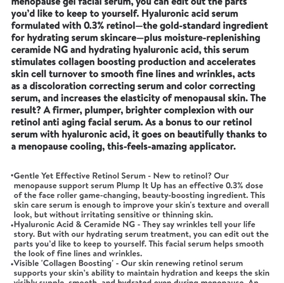 Womaness Plump It Up Retinol Face Serum 30ml - Picture 6 of 7